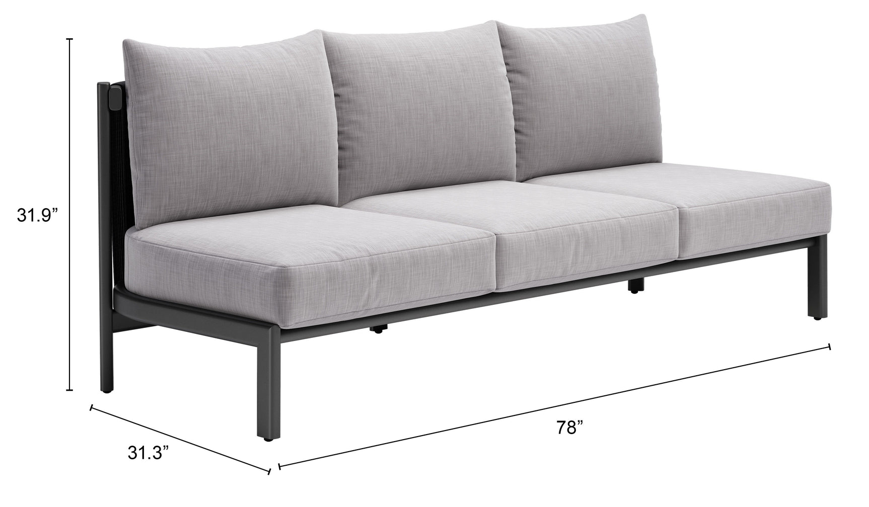Horizon Gray Sofa - Ornate Home