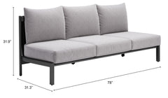 Horizon Gray Sofa - Ornate Home