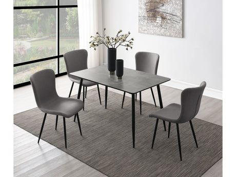 Horizon Grey 5-piece Dining Set with Extension Table - Ornate Home