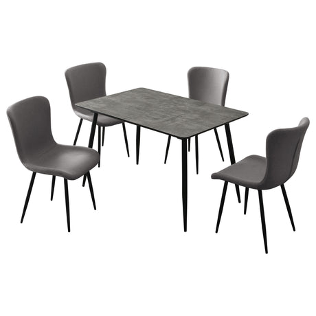 Horizon Grey 5-piece Dining Set with Extension Table - Ornate Home