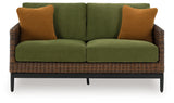 Horizon Hall Brown/Green Loveseat w/Cushion (Online Special Price) - Ornate Home