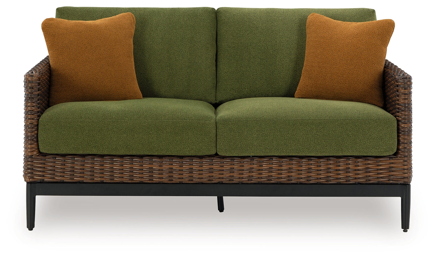 Horizon Hall Brown/Green Loveseat w/Cushion (Online Special Price) - Ornate Home