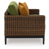 Horizon Hall Brown/Green Loveseat w/Cushion (Online Special Price) - Ornate Home