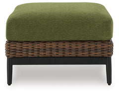 Horizon Hall Brown/Green Outdoor Sofa, 2 Lounge Chairs and 2 Ottomans - Ornate Home