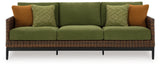 Horizon Hall Brown/Green Sofa with Cushion (Online Special Price) - Ornate Home