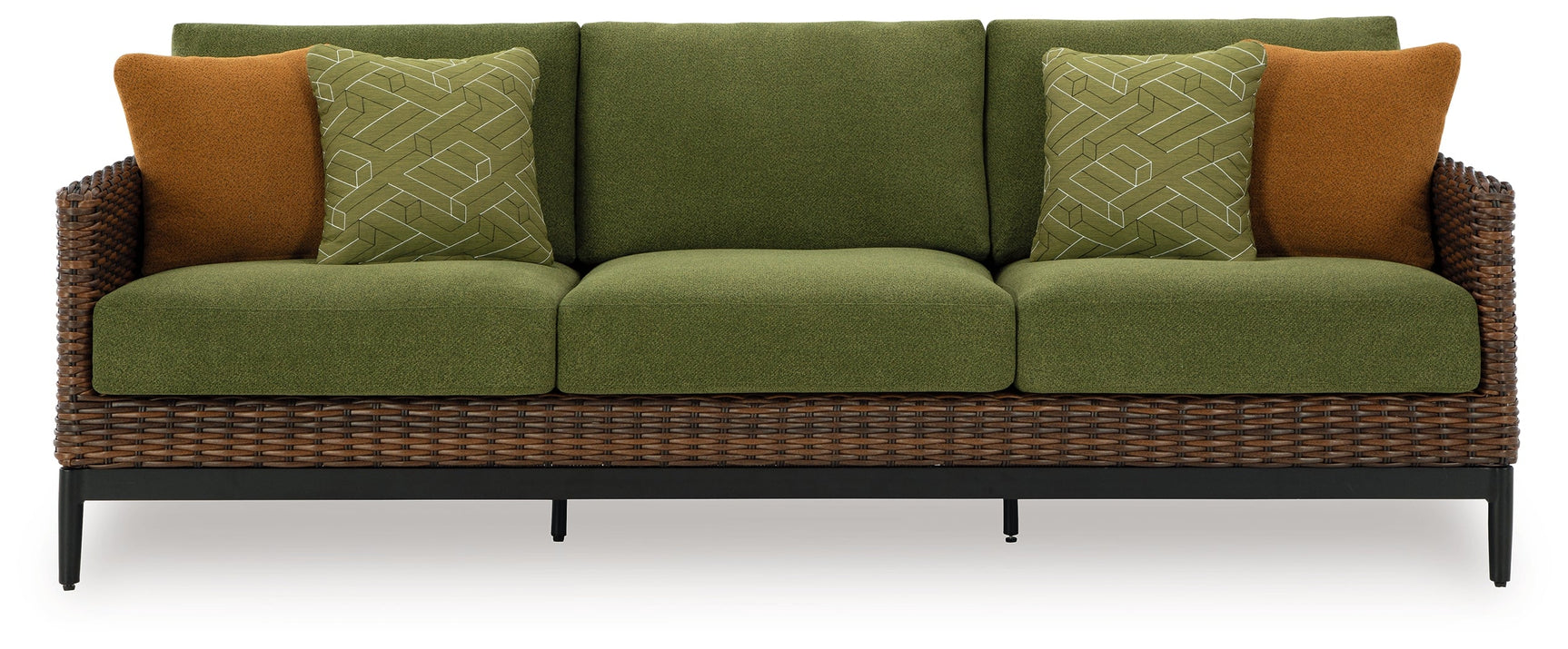 Horizon Hall Brown/Green Sofa with Cushion (Online Special Price) - Ornate Home