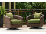 Horizon Hall Brown/Green Swivel Lounge w/ Cushion - Ornate Home