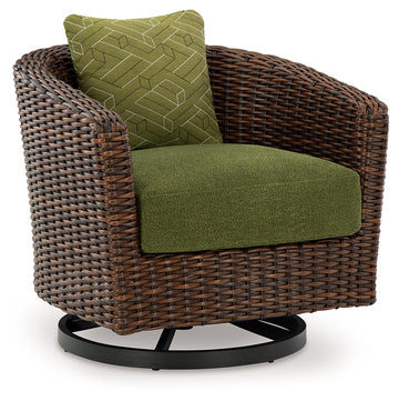 Horizon Hall Brown Outdoor Sofa, 2 Lounge Chairs, Ottoman and Coffee Table - Ornate Home