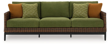 Horizon Hall Brown Outdoor Sofa, 2 Lounge Chairs, Ottoman and Coffee Table - Ornate Home