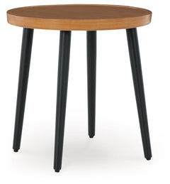 Horizon Hall Two-tone Brown Round End Table - Ornate Home