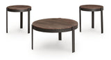 Horizon Hills Brown/Black Table (Set of 3) - Ornate Home