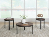 Horizon Hills Brown/Black Table (Set of 3) - Ornate Home