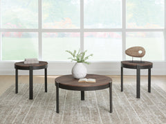 Horizon Hills Brown/Black Table (Set of 3) - Ornate Home