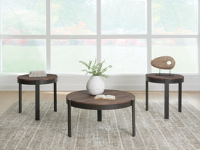 Horizon Hills Brown/Black Table (Set of 3) - Ornate Home
