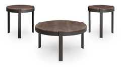 Horizon Hills Brown/Black Table (Set of 3) - Ornate Home