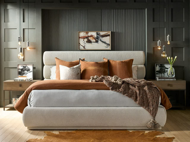 Horizon Mist/Neve Linen Queen Storage Bed - Ornate Home