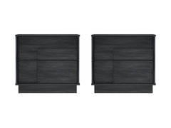 Horizon Nightstand in Charcoal Grey (set of 2) - Ornate Home