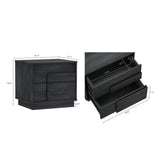 Horizon Nightstand in Charcoal Grey (set of 2) - Ornate Home