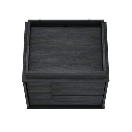 Horizon Nightstand in Charcoal Grey (set of 2) - Ornate Home