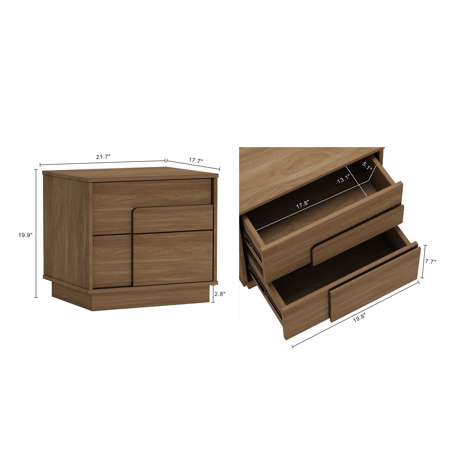 Horizon Nightstand in Maple - Ornate Home