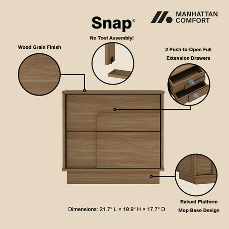 Horizon Nightstand in Maple - Ornate Home