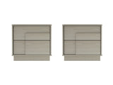 Horizon Nightstand in Whitewashed Oak (set of 2) - Ornate Home