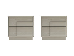 Horizon Nightstand in Whitewashed Oak (set of 2) - Ornate Home