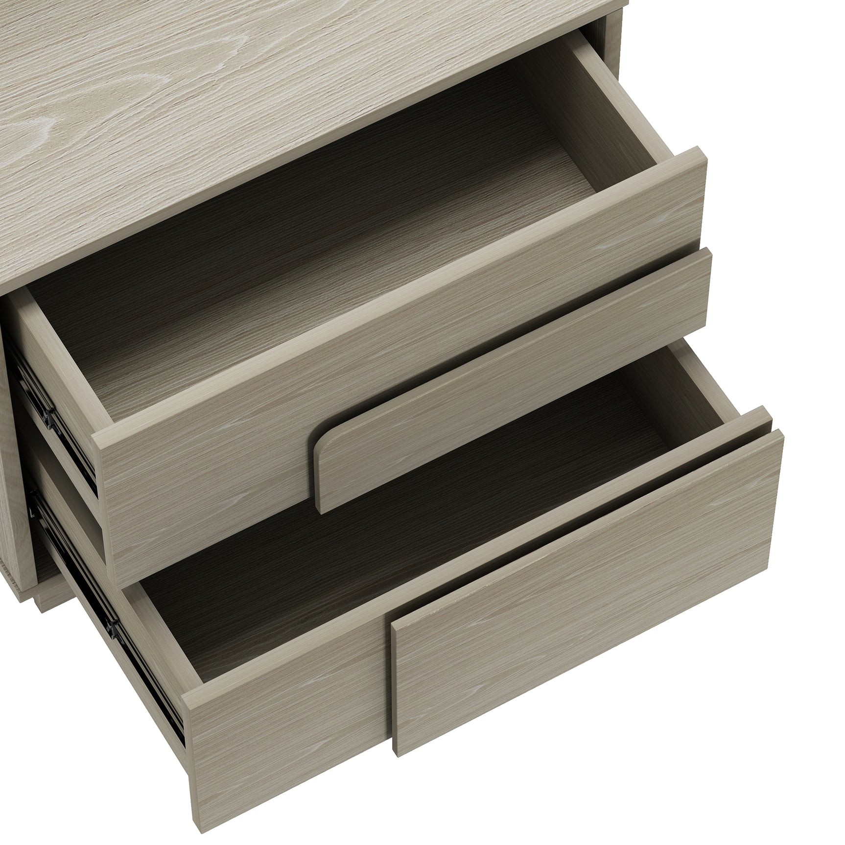 Horizon Nightstand in Whitewashed Oak (set of 2) - Ornate Home