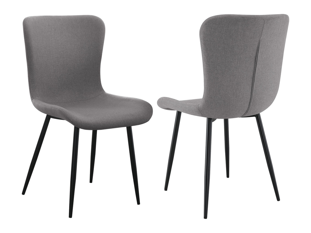 Horizon Warm Grey Upholstered Dining Side Chair (Set of 2) - Ornate Home
