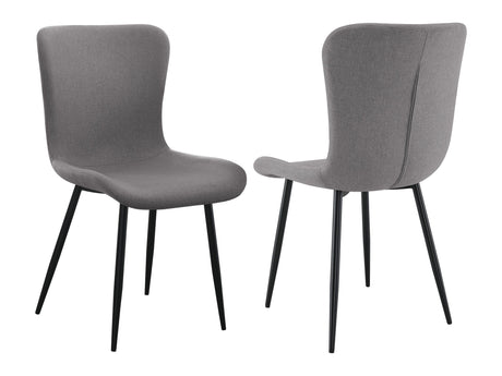 Horizon Warm Grey Upholstered Dining Side Chair (Set of 2) - Ornate Home