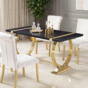 Horley Gold/Black 5 Pc. Dining Table Set - Ornate Home