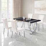 Horley Silver/Black 5 Pc. Dining Table Set