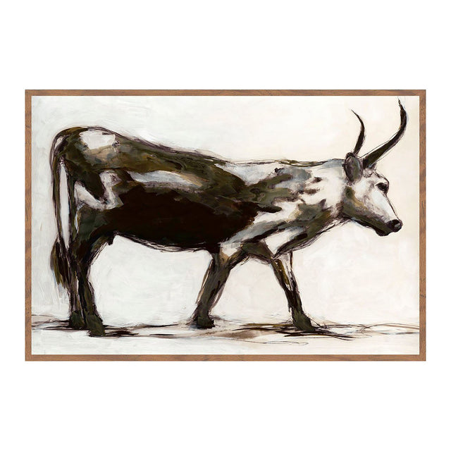 Horn Black Painting 48x72 by Buddy Whitlock Painting - Ornate Home