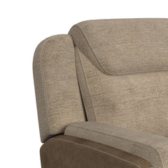 Hornet Rancho Beige Motion Glider Loveseat with Console - Ornate Home