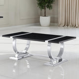 Horsham Silver/Black Coffee Table - Ornate Home