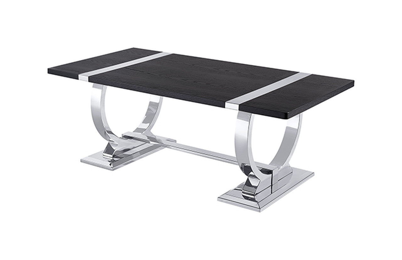 Horsham Silver/Black Coffee Table - Ornate Home