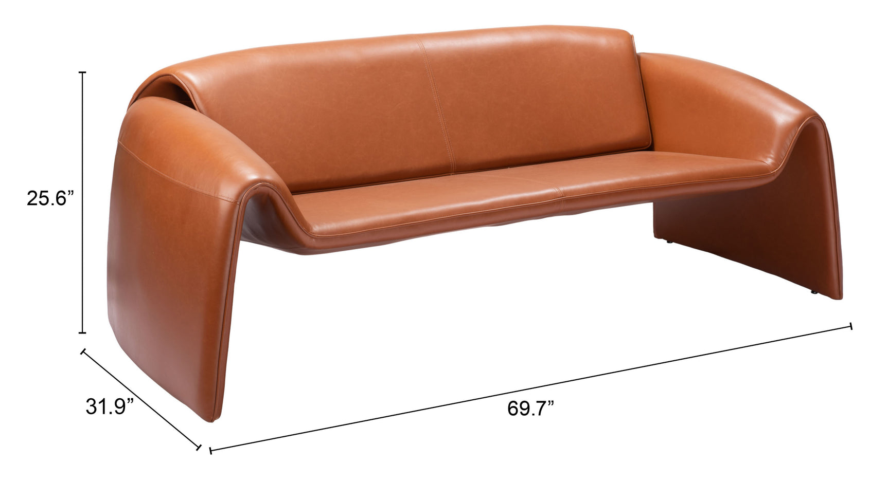 Horten Brown Sofa - Ornate Home