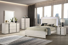 Horten Whitewash Full Bed - Ornate Home