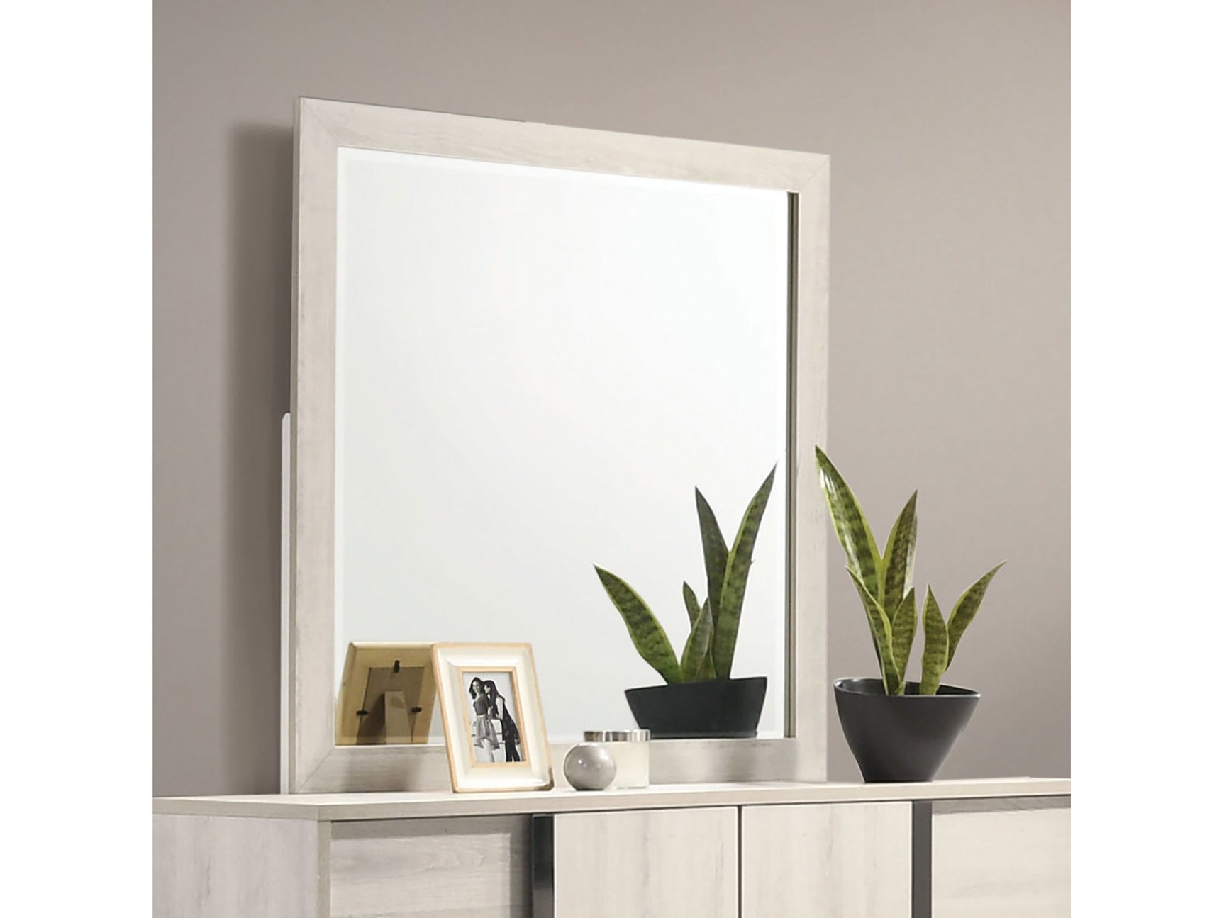 Horten Whitewash Mirror - Ornate Home