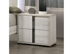 Horten Whitewash Nightstand - Ornate Home