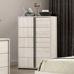 Horten Whitewash Queen 5 Piece Bedroom Set w/Chest - Ornate Home