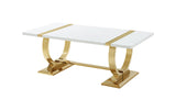 Horve Gold/White Coffee Table - Ornate Home