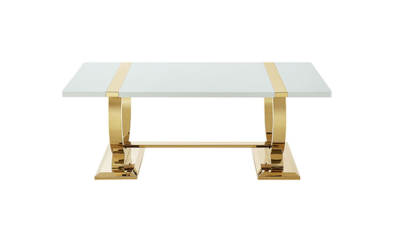 Horve Gold/White Coffee Table - Ornate Home
