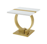 Horve Gold/White End Table - Ornate Home