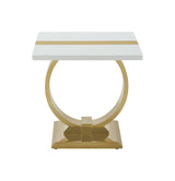 Horve Gold/White End Table - Ornate Home