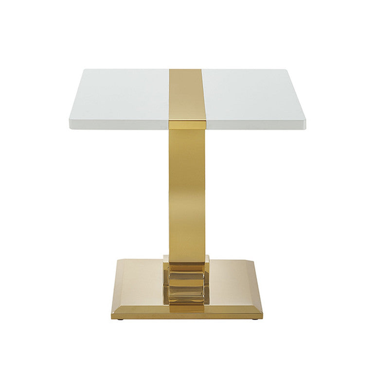 Horve Gold/White End Table - Ornate Home