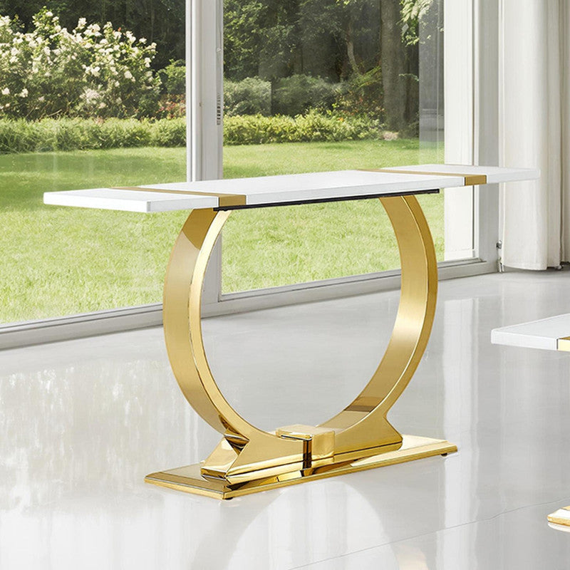 Horve Gold/White Sofa Table - Ornate Home