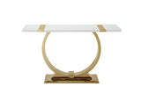 Horve Gold/White Sofa Table - Ornate Home