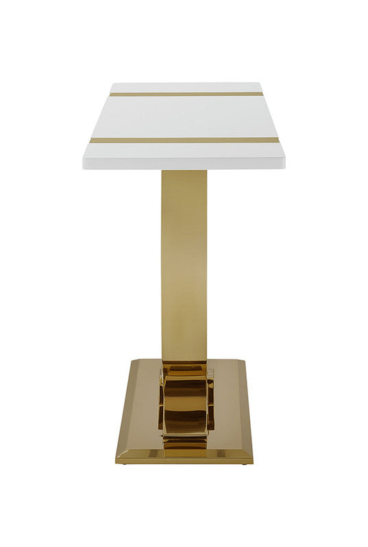 Horve Gold/White Sofa Table - Ornate Home