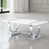 Horve Silver/White Coffee Table